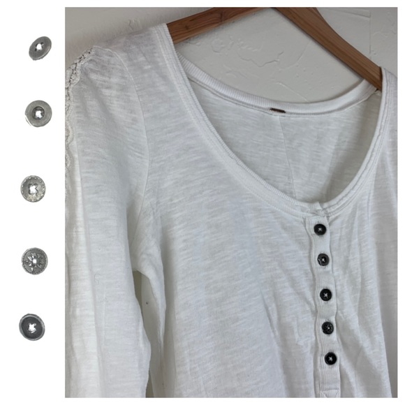Free People white long sleeve shirt - Picture 4 of 8